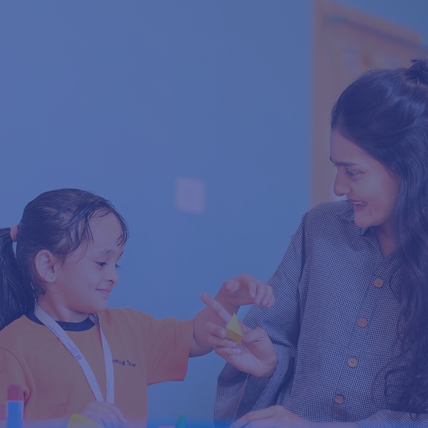 Teacher teaching student